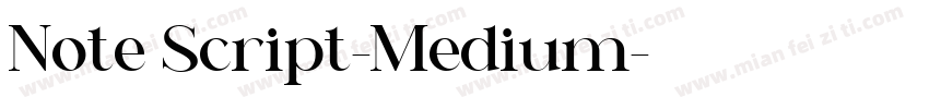 Note Script-Medium字体转换